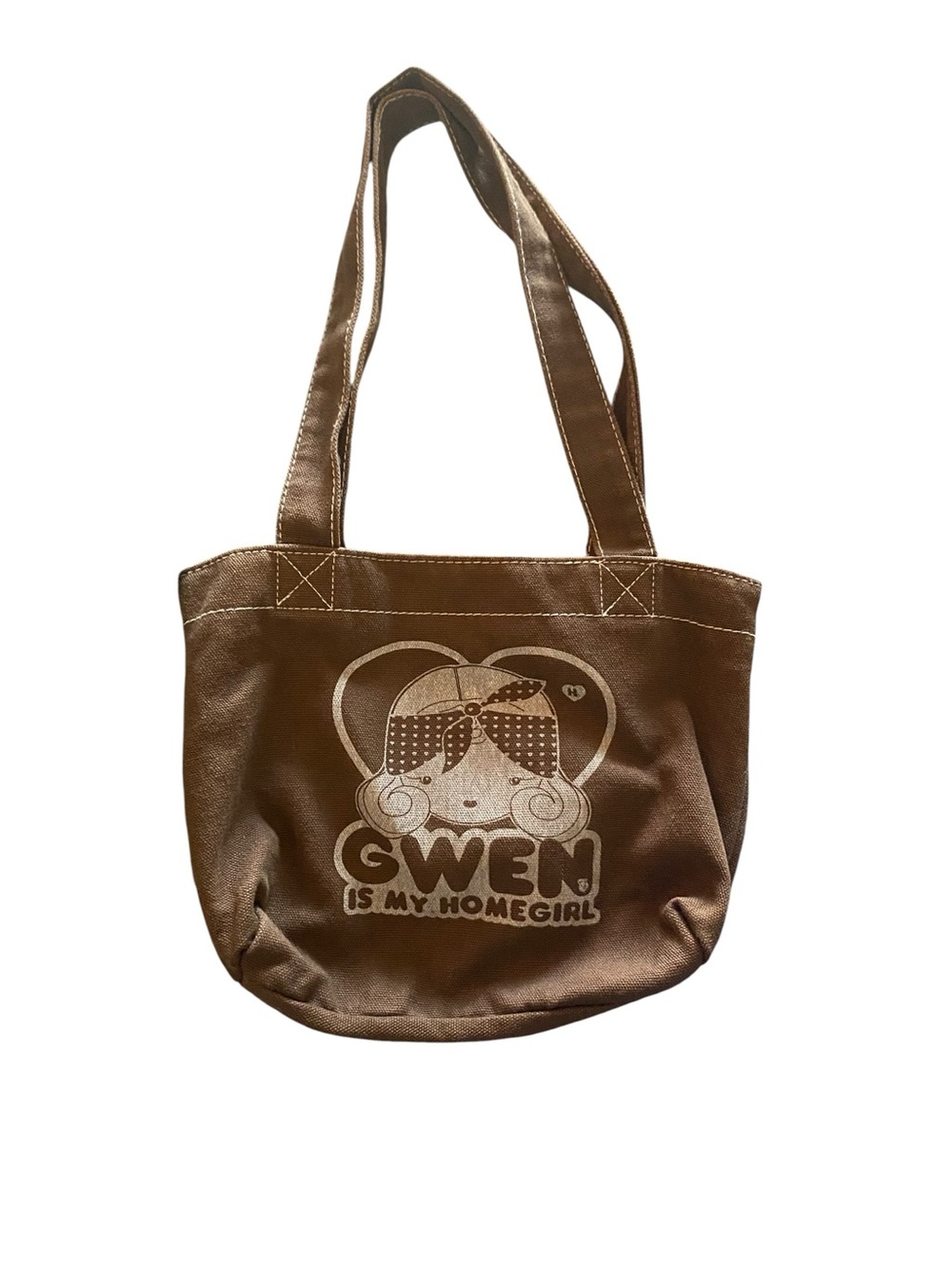 Vintage Y2K Harajuku Lovers mini canvas tote bag Gwen Stefanis my home girl